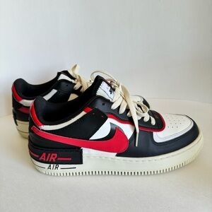 Nike AF 1 Air Force Ones Shadow W Sz 10 Summit White/University Red DR7883-102